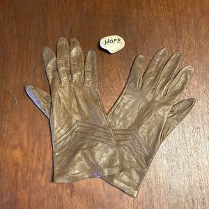 Vintage kid gloves buttery soft brown leather